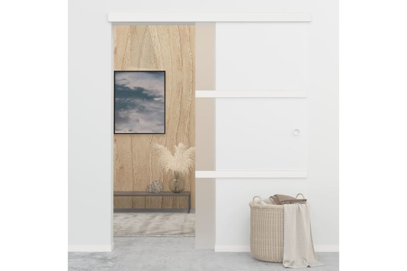 Skyvedør med myke dørstopper ESG-glass & aluminium 90x205 cm - Hus & oppussing - Bygg - Dører & Porter - Skyvedører