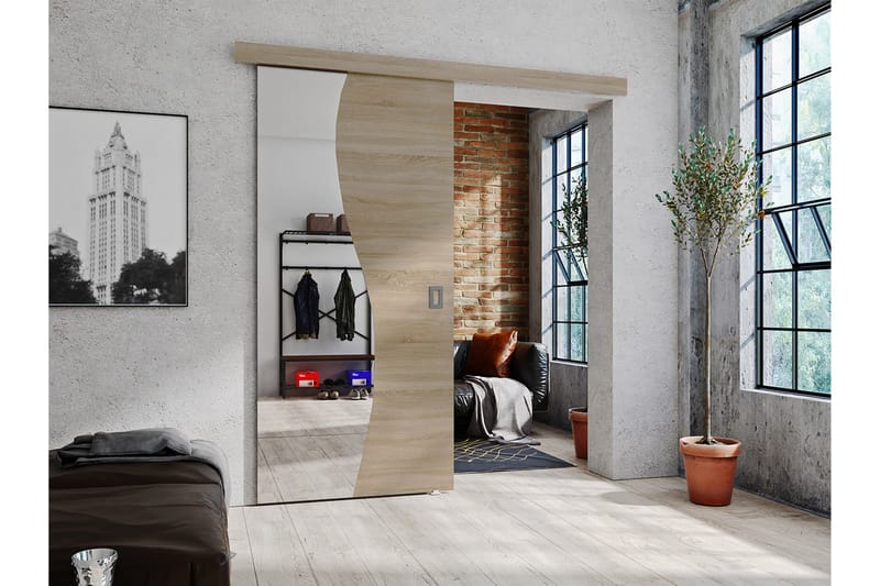 Grinduga Skyvedør med Speil - Hus & oppussing - Bygg - Dører & Porter - Skyvedører