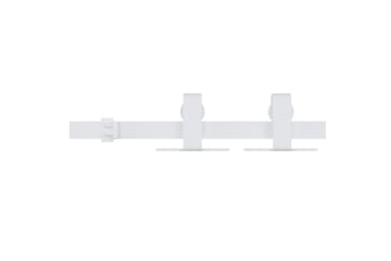 Mini skyvedørsett karbonstål hvit 152 cm - Hvit - Hus & oppussing - Bygg - Dører & Porter - Skyvedører