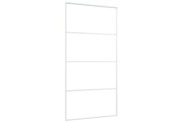 Skyvedør ESG-glass og aluminium 102,5x205 cm hvit - Hvit - Hus & oppussing - Bygg - Dører & Porter - Skyvedører