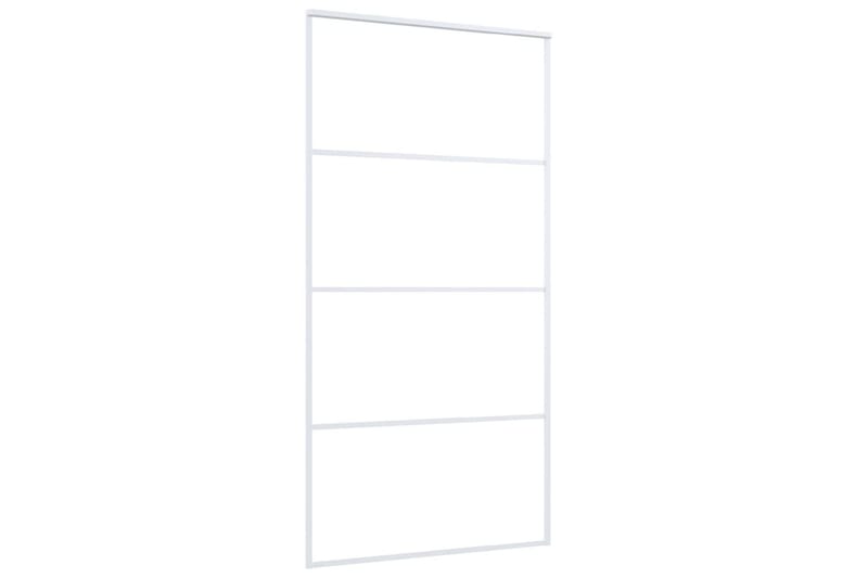 Skyvedør ESG-glass og aluminium 102,5x205 cm hvit - Hvit - Hus & oppussing - Bygg - Dører & Porter - Skyvedører
