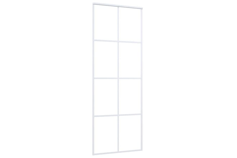 Skyvedør ESG-glass og aluminium 76x205 cm hvit - Hvit - Hus & oppussing - Bygg - Dører & Porter - Skyvedører