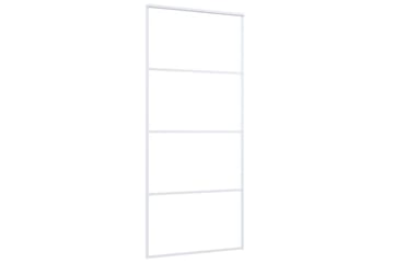 Skyvedør ESG-glass og aluminium 90x205 cm hvit - Hvit - Hus & oppussing - Bygg - Dører & Porter - Skyvedører