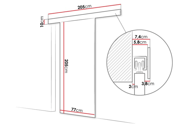 Skyvedør - Hus & oppussing - Bygg - Dører & Porter - Skyvedører - Innvendig skyvedør