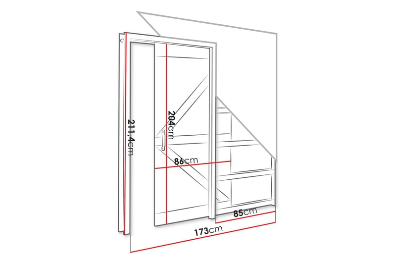Wilmette Skyvedør - Beige - Hus & oppussing - Bygg - Dører & Porter - Skyvedører