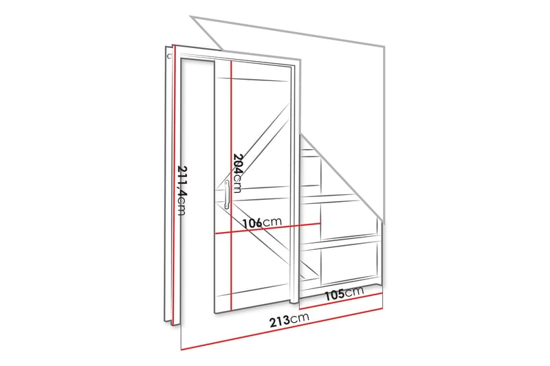 Wilmette Skyvedør - Beige - Hus & oppussing - Bygg - Dører & Porter - Skyvedører