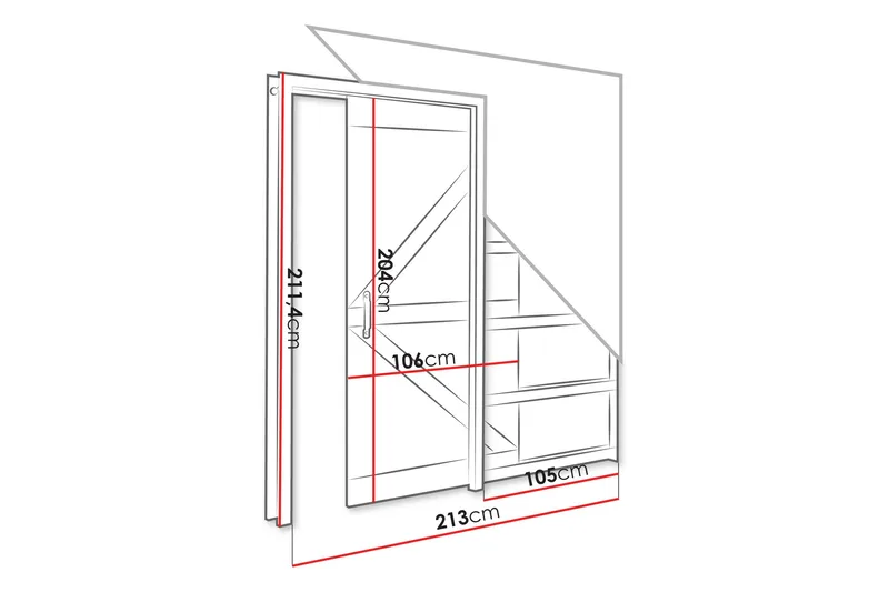 Wilmette Skyvedør - Beige - Hus & oppussing - Bygg - Dører & Porter - Skyvedører