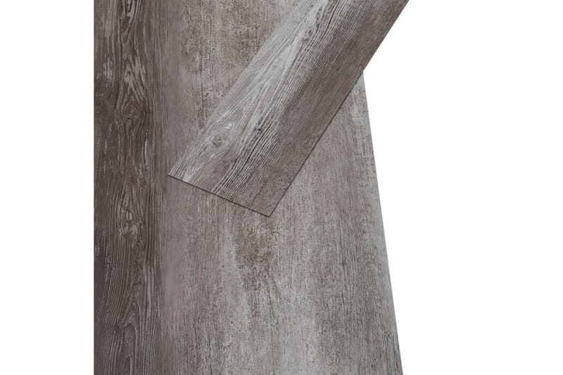 PVC gulvplanker 4,46 m² 3 mm selvklebende stripet tre - Treheller & trefliser balkong - Vinylgulv & plastgulv - Gulvplater & plastplater