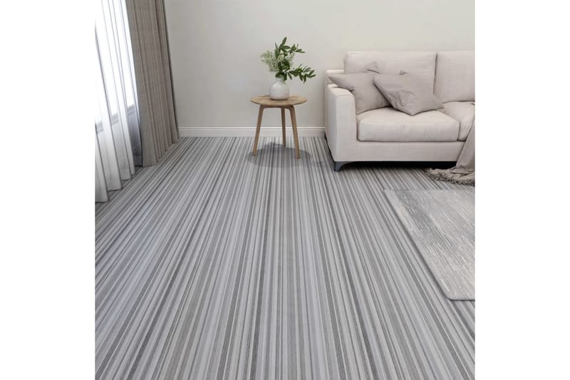 Selvklebende gulvplanker 55 stk PVC 5,11 m² lysegrå - Grå - Hus & oppussing - Bygg - Gulv, vegg & tak - Gulv - Gulvplater & plastplater