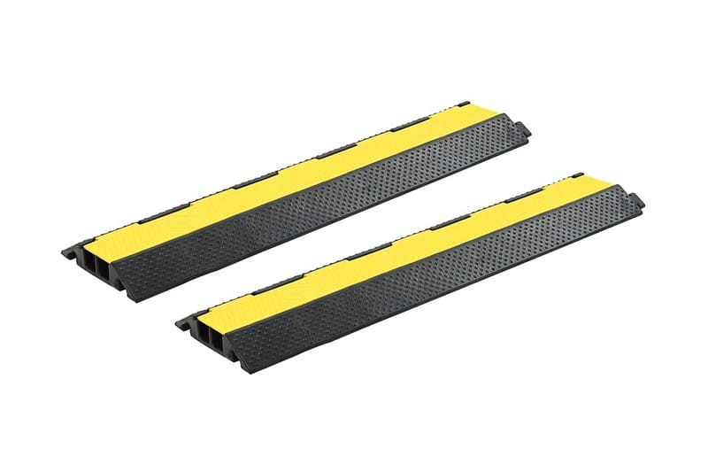 Kabelbeskytter 2 stk 2 kanaler gummi 101,5 cm - Hus & oppussing - Bygg - Gulv, vegg & tak - Gulv