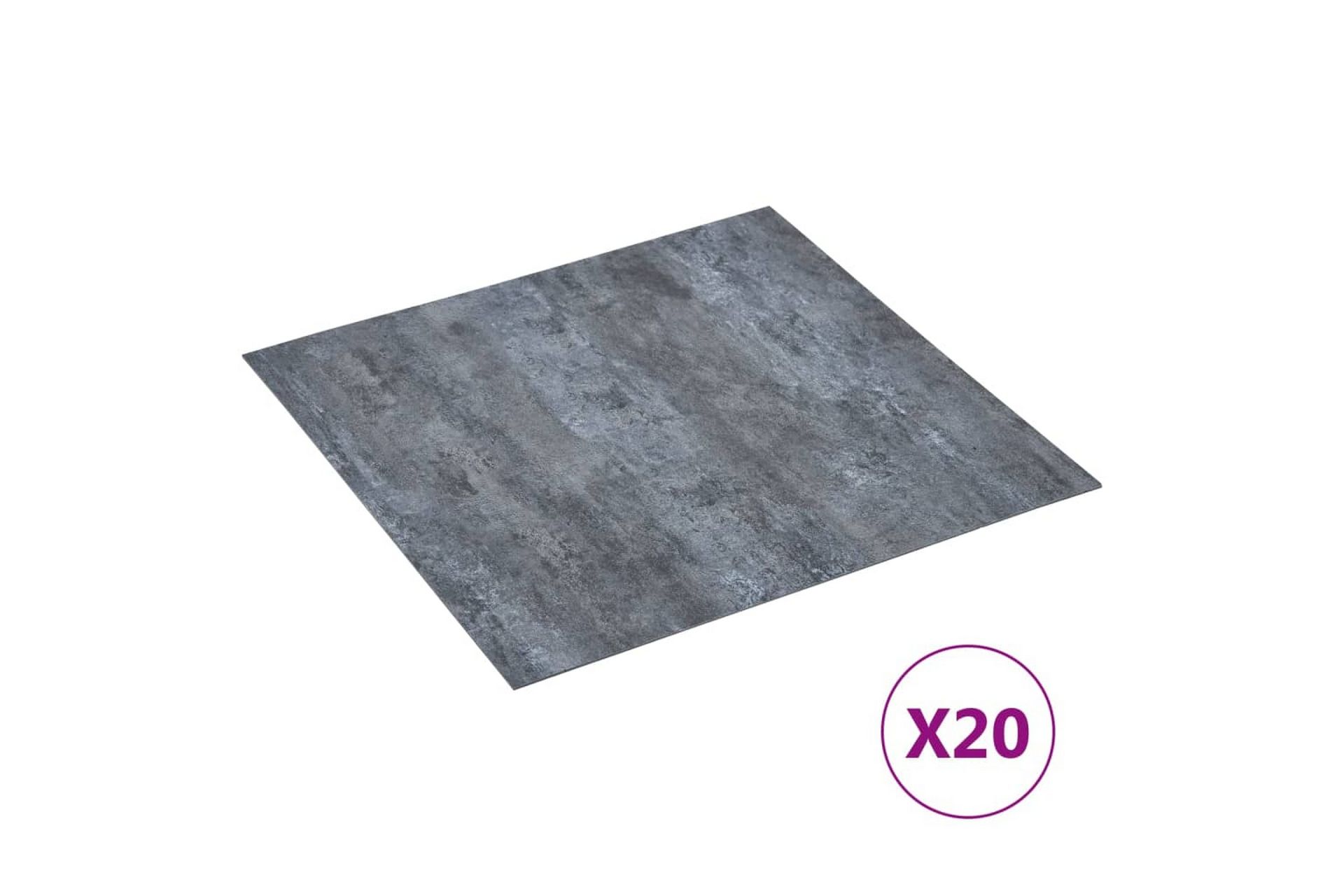 Selvklebende gulvplanker 20 stk PVC 1,86 m² grå marmor - Grå - Hus & oppussing - Bygg - Gulv, vegg & tak - Gulv - Laminatgulv