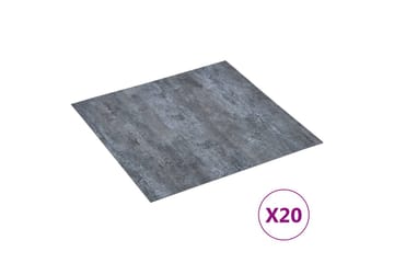 Selvklebende gulvplanker 20 stk PVC 1,86 m² grå marmor - Grå - Hus & oppussing - Bygg - Gulv, vegg & tak - Gulv - Laminatgulv