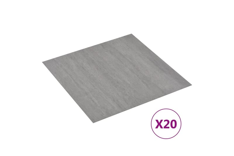 Selvklebende gulvplanker 20 stk PVC 1,86 m² grå streker - Grå - Hus & oppussing - Bygg - Gulv, vegg & tak - Gulv - Laminatgulv