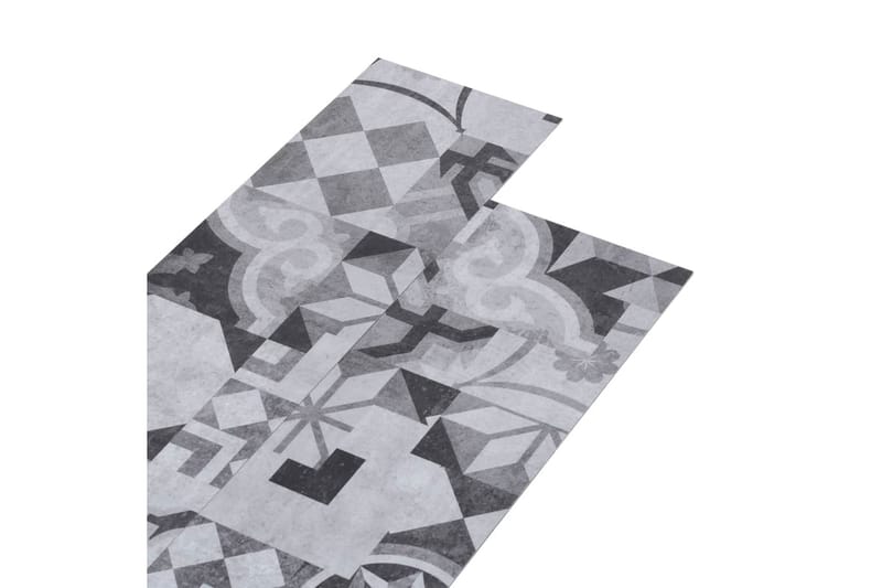 PVC gulvplanker 4,46 m² 3 mm selvklebende grått mønster - Treheller & trefliser balkong - Vinylgulv & plastgulv - Gulvplater & plastplater