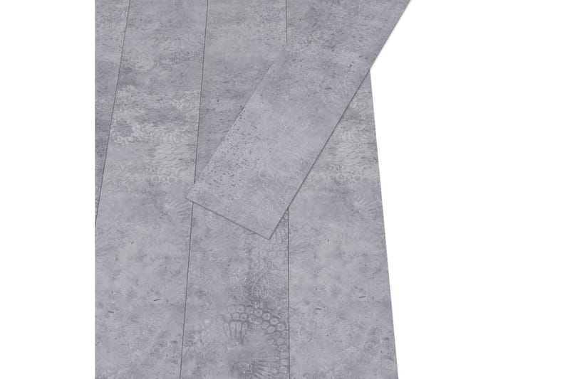 PVC gulvplanker 4,46 m² 3 mm selvklebende sementgrå - Treheller & trefliser balkong - Vinylgulv & plastgulv - Gulvplater & plastplater