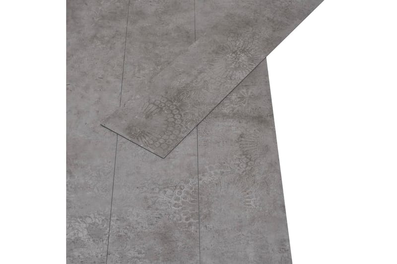 PVC-gulvplanker 5,02 m² 2 mm selvklebende betonggrå - Treheller & trefliser balkong - Vinylgulv & plastgulv - Gulvplater & plastplater