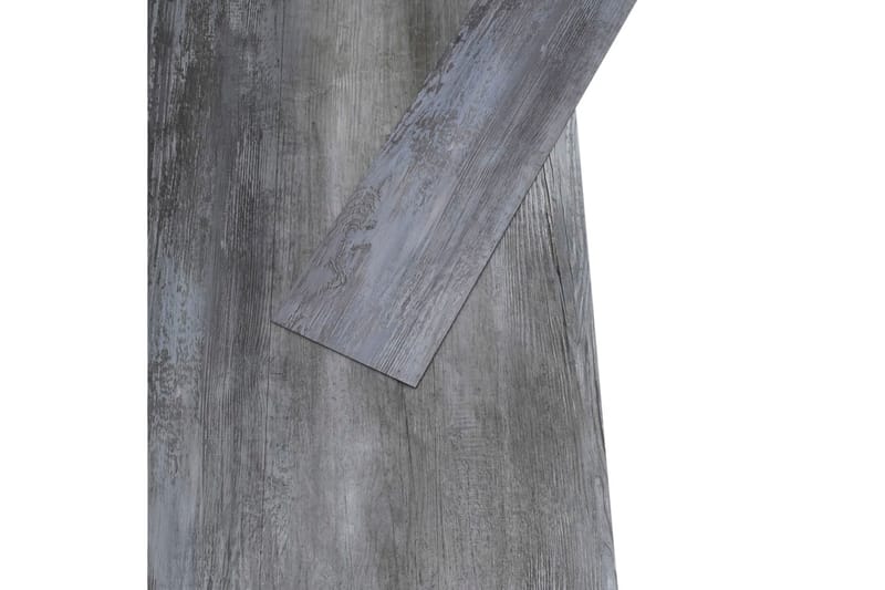 PVC-gulvplanker 5,02 m² 2 mm selvklebende blank grå - Treheller & trefliser balkong - Vinylgulv & plastgulv - Gulvplater & plastplater