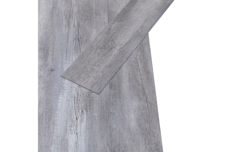 PVC-gulvplanker 5,02 m² 2 mm selvklebende matt tre grå - Treheller & trefliser balkong - Vinylgulv & plastgulv - Gulvplater & plastplater