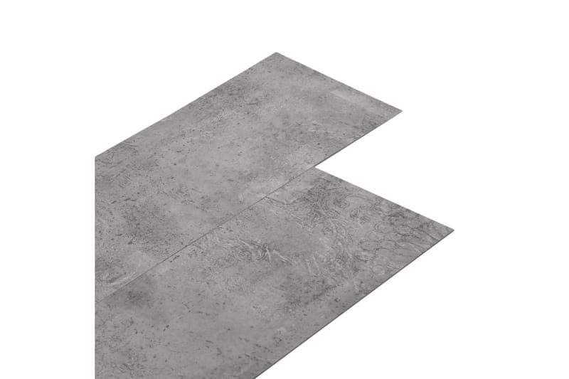 PVC-gulvplanker 5,02 m² 2 mm selvklebende sementbrun - Treheller & trefliser balkong - Vinylgulv & plastgulv - Gulvplater & plastplater