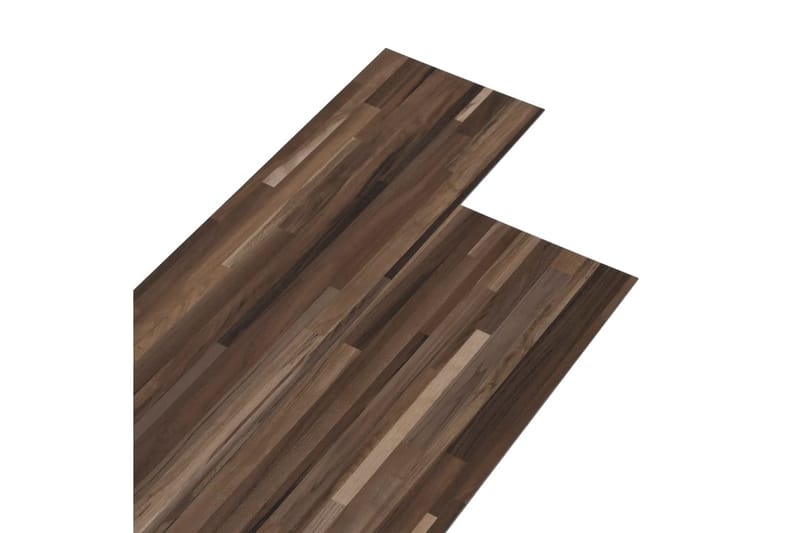 PVC-gulvplanker 5,02 m² 2 mm selvklebende stripet brun - Treheller & trefliser balkong - Vinylgulv & plastgulv - Gulvplater & plastplater