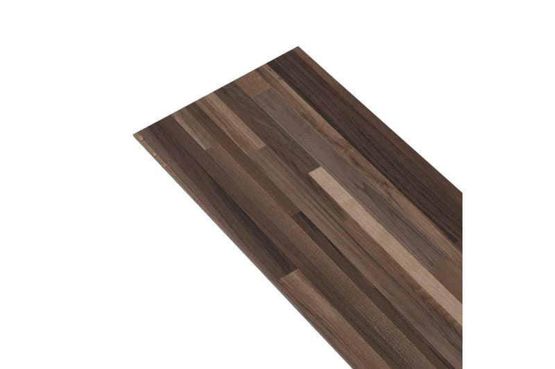 PVC-gulvplanker 5,02 m² 2 mm selvklebende stripet brun - Treheller & trefliser balkong - Vinylgulv & plastgulv - Gulvplater & plastplater