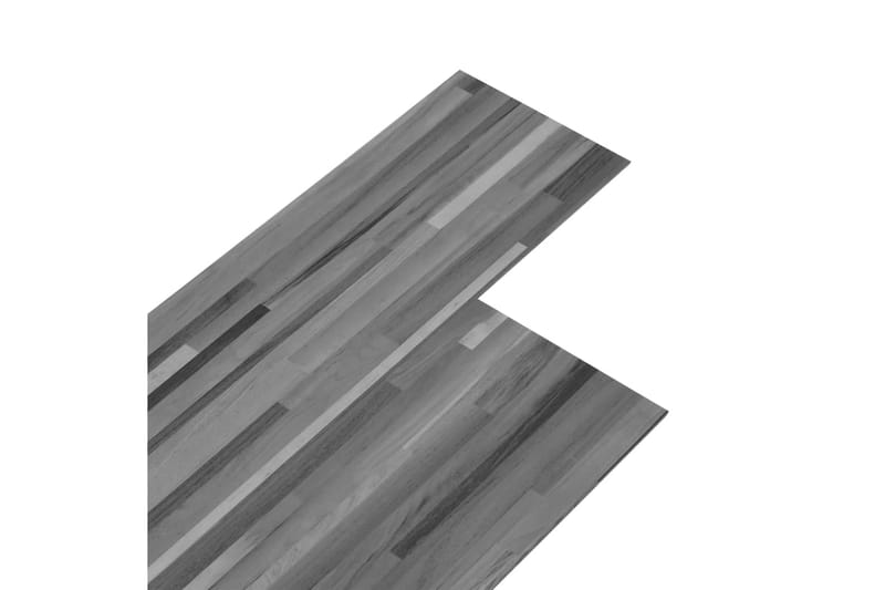PVC-gulvplanker 5,02 m² 2 mm selvklebende stripet grå - Treheller & trefliser balkong - Vinylgulv & plastgulv - Gulvplater & plastplater