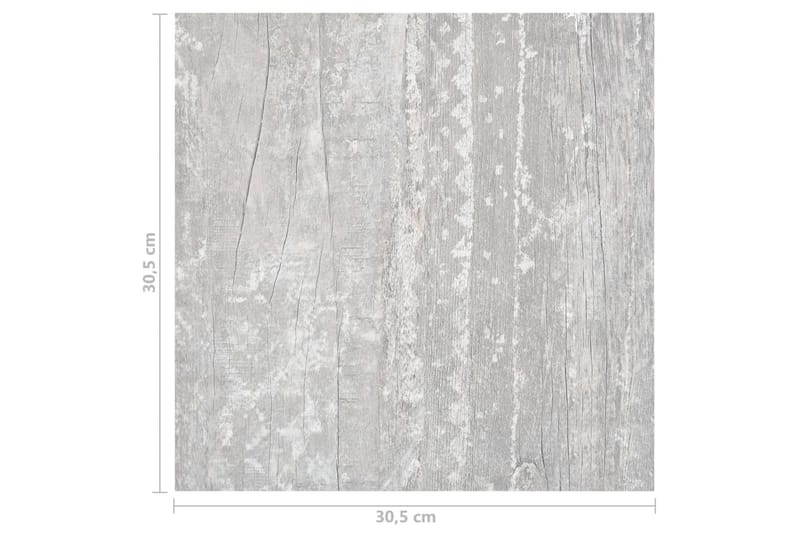 Selvklebende gulvplanker 20 stk PVC 1,86 m² grå - Grå - Hus & oppussing - Bygg - Gulv, vegg & tak - Gulv - Vinylgulv & plastgulv
