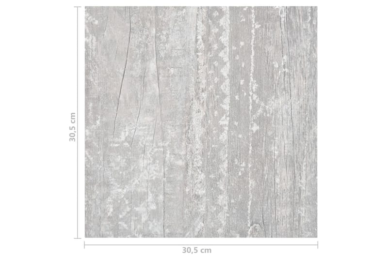 Selvklebende gulvplanker 20 stk PVC 1,86 m² grå - Grå - Treheller & trefliser balkong - Vinylgulv & plastgulv - Gulvplater & plastplater