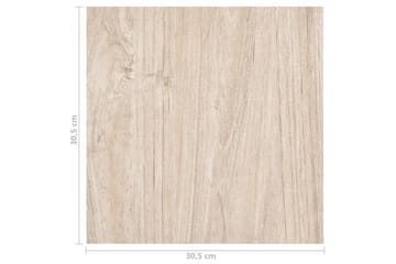 Selvklebende gulvplanker 20 stk PVC 1,86 m² lysebrun - Brun - Hus & oppussing - Bygg - Gulv, vegg & tak - Gulv - Vinylgulv & plastgulv