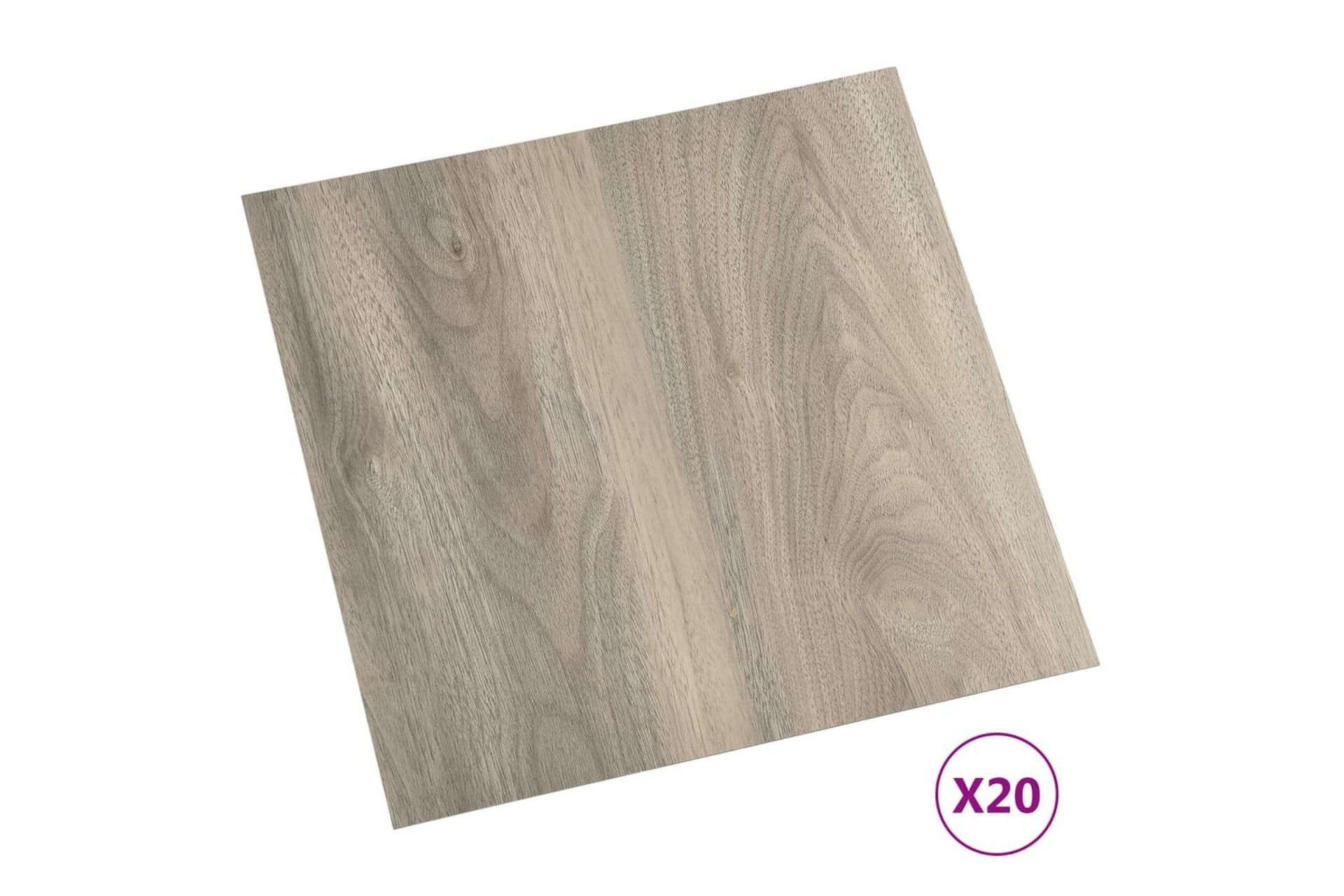 Selvklebende gulvplanker 20 stk PVC 1,86 m² gråbrun - Taupe - Hus & oppussing - Bygg - Gulv, vegg & tak - Gulv - Gulvplater & plastplater