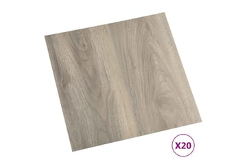 Selvklebende gulvplanker 20 stk PVC 1,86 m² gråbrun - Taupe - Hus & oppussing - Bygg - Gulv, vegg & tak - Gulv - Gulvplater & plastplater
