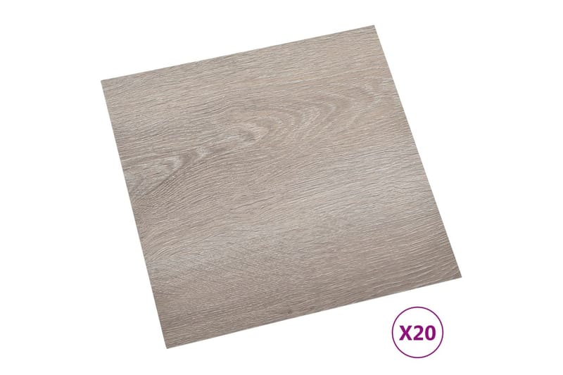 Selvklebende gulvplanker 20 stk PVC 1,86 m² gråbrun - Taupe - Treheller & trefliser balkong - Vinylgulv & plastgulv - Gulvplater & plastplater