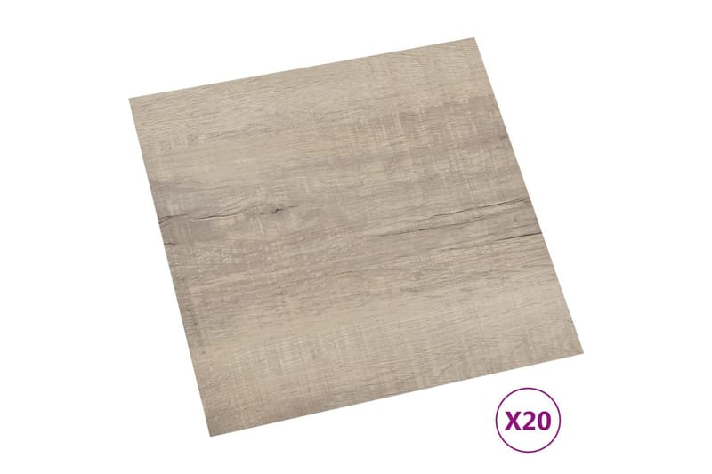 Selvklebende gulvplanker 20 stk PVC 1,86 m² gråbrun - Taupe - Hus & oppussing - Bygg - Gulv, vegg & tak - Gulv - Vinylgulv & plastgulv