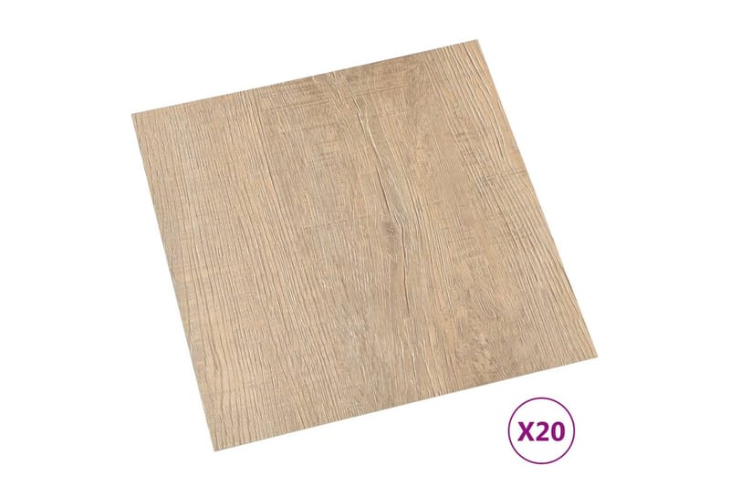 Selvklebende gulvplanker 20 stk PVC 1,86 m² brun - Brun - Hus & oppussing - Bygg - Gulv, vegg & tak - Gulv - Vinylgulv & plastgulv