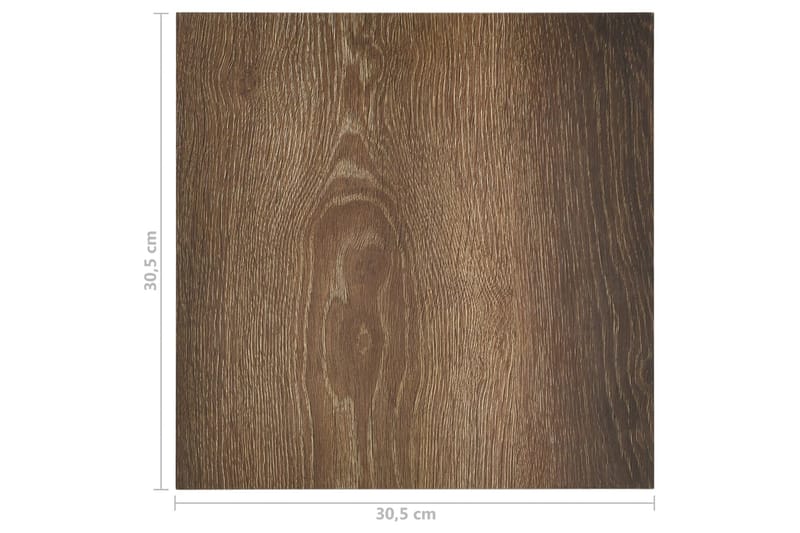 Selvklebende gulvplanker 20 stk PVC 1,86 m² brun - Brun - Hus & oppussing - Bygg - Gulv, vegg & tak - Gulv - Vinylgulv & plastgulv