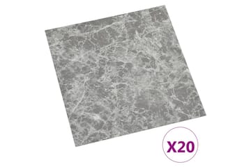 Selvklebende gulvplanker 20 stk PVC 1,86 m² betonggrå - Grå - Hus & oppussing - Bygg - Gulv, vegg & tak - Gulv - Vinylgulv & plastgulv