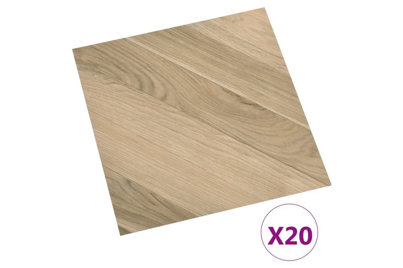Selvklebende gulvplanker 20 stk PVC 1,86 m² brun stripet - Brun - Hus & oppussing - Bygg - Gulv, vegg & tak - Gulv - Gulvplater & plastplater