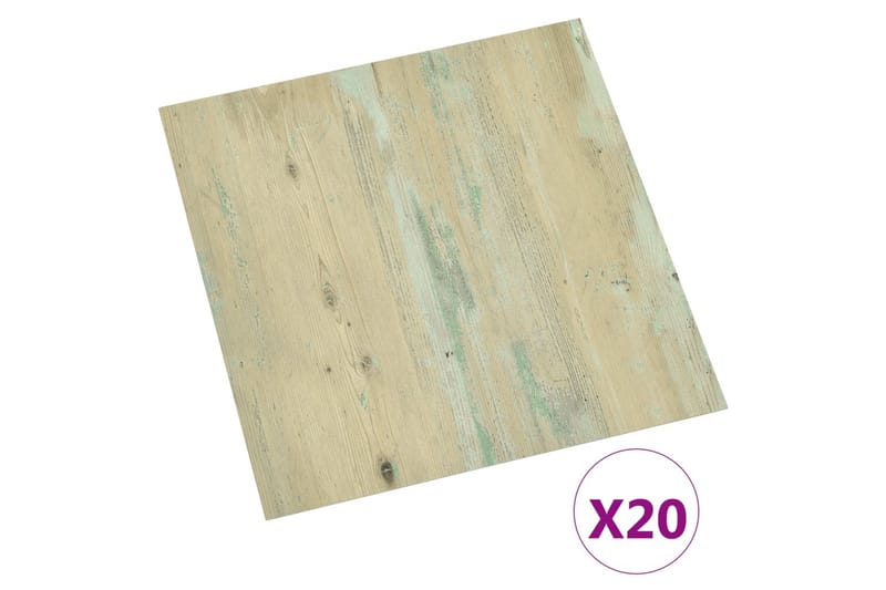 Selvklebende gulvplanker 20 stk PVC 1,86 m² lysebrun - Brun - Hus & oppussing - Bygg - Gulv, vegg & tak - Gulv - Vinylgulv & plastgulv