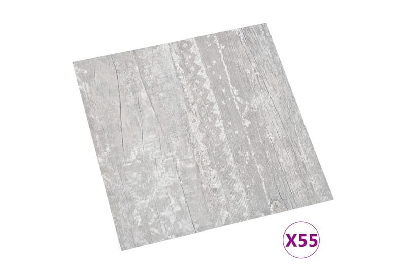 Selvklebende gulvplanker 55 stk PVC 5,11 m² grå - Grå - Treheller & trefliser balkong - Vinylgulv & plastgulv - Gulvplater & plastplater