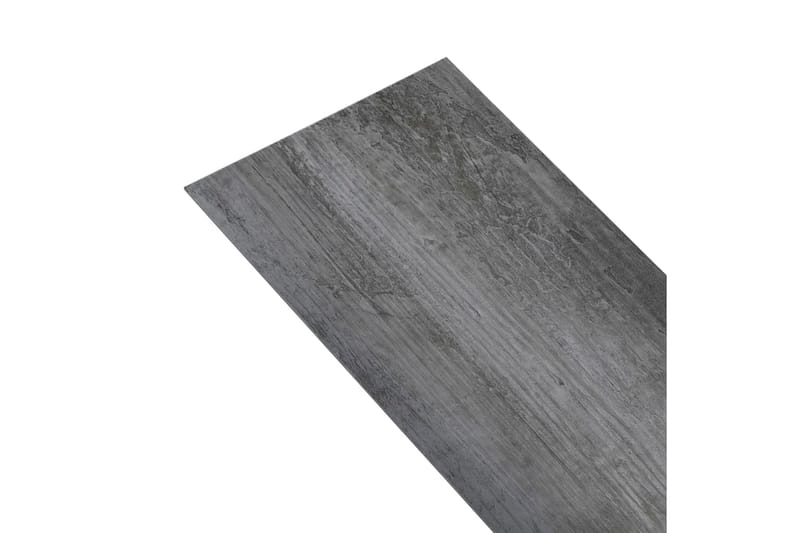 Selvklebende PVC-gulvplanker 5,21 m² 2 mm skinnende grå - Grå - Treheller & trefliser balkong - Vinylgulv & plastgulv - Gulvplater & plastplater