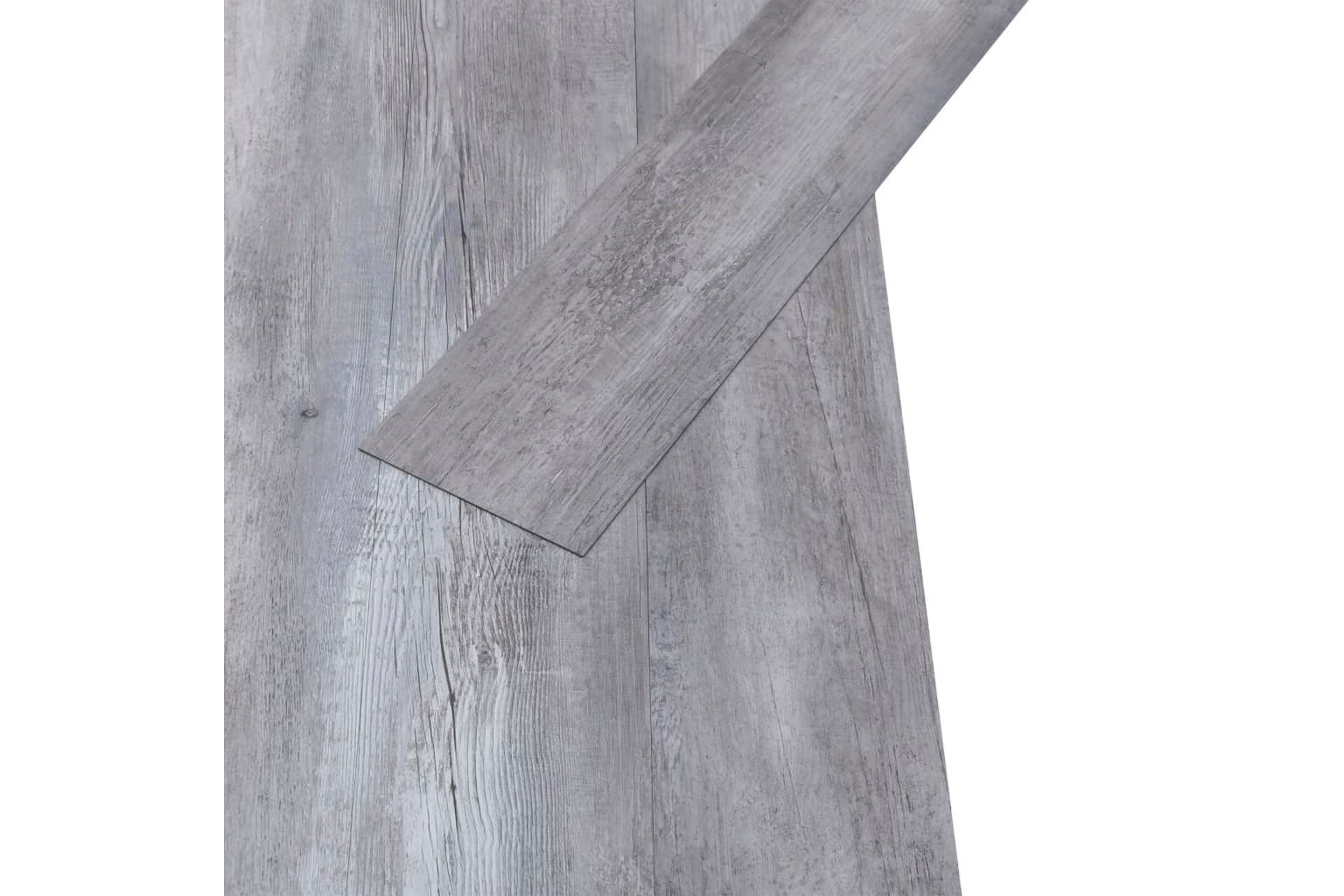 Selvklebende PVC-gulvplanker 5,21 m² 2 mm matte grå tre - Grå - Hus & oppussing - Bygg - Gulv, vegg & tak - Gulv - Vinylgulv & plastgulv