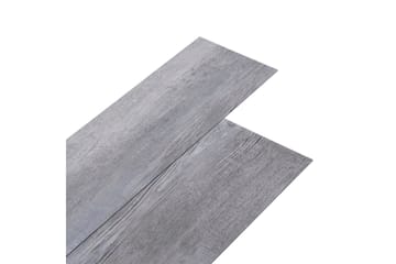 Selvklebende PVC-gulvplanker 5,21 m² 2 mm matte grå tre - Grå - Hus & oppussing - Bygg - Gulv, vegg & tak - Gulv - Vinylgulv & plastgulv