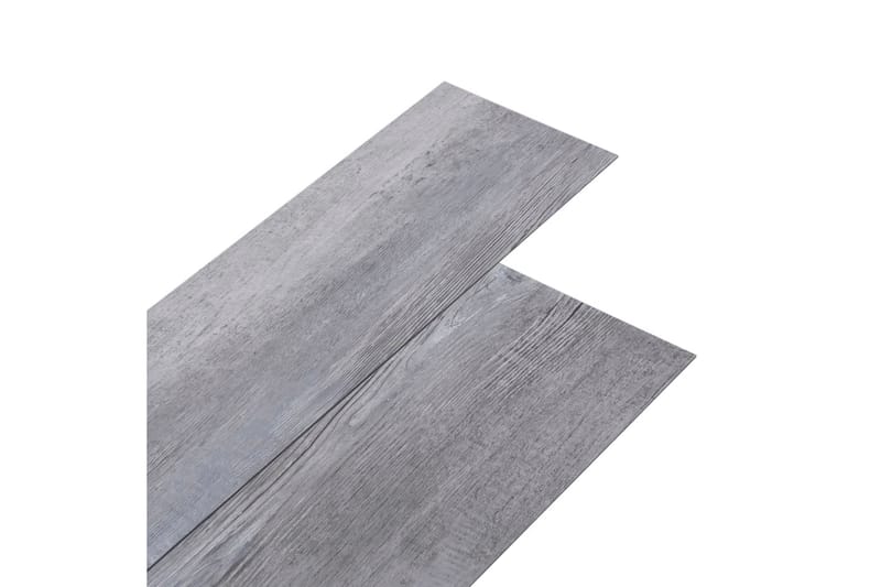 Selvklebende PVC-gulvplanker 5,21 m² 2 mm matte grå tre - Grå - Treheller & trefliser balkong - Vinylgulv & plastgulv - Gulvplater & plastplater