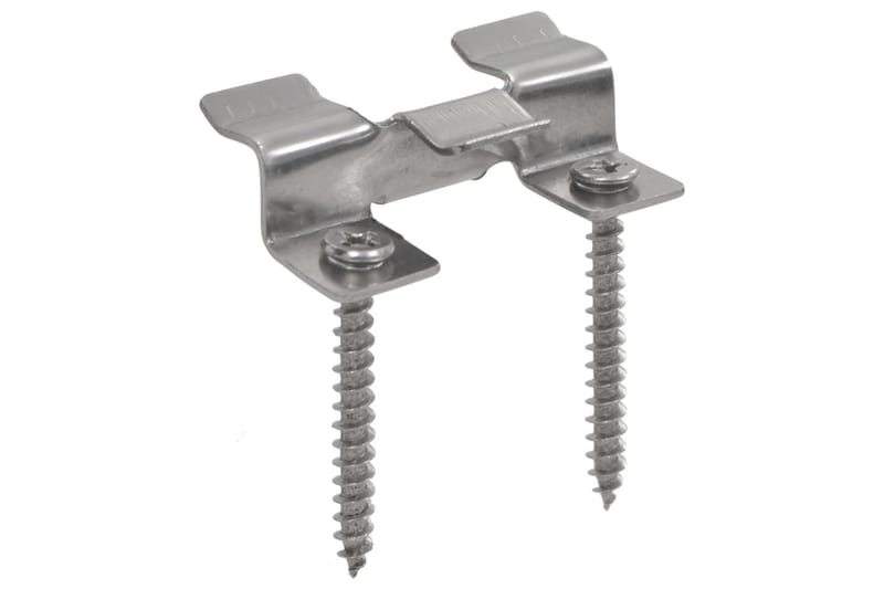 Braketter for gulvbord 100 stk m. 200 skruer rustfritt stål - Hus & oppussing - Bygg - Gulv, vegg & tak - Gulv - Utegulv & tregulv