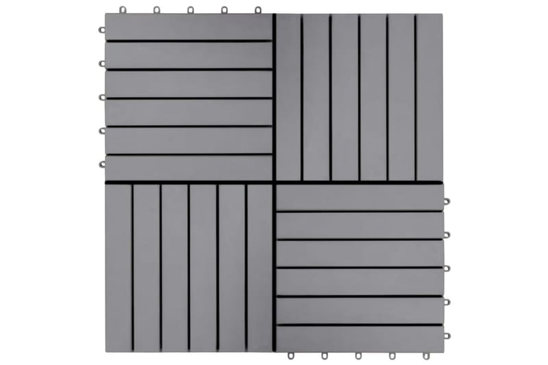 Terrassebord 10 stk gråvasket 30x30 cm heltre akasie - Hus & oppussing - Bygg - Gulv, vegg & tak - Gulv - Utegulv & tregulv
