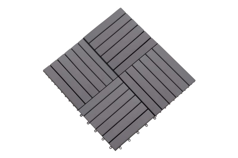 Terrassebord 10 stk gråvasket 30x30 cm heltre akasie - Hus & oppussing - Bygg - Gulv, vegg & tak - Gulv - Utegulv & tregulv