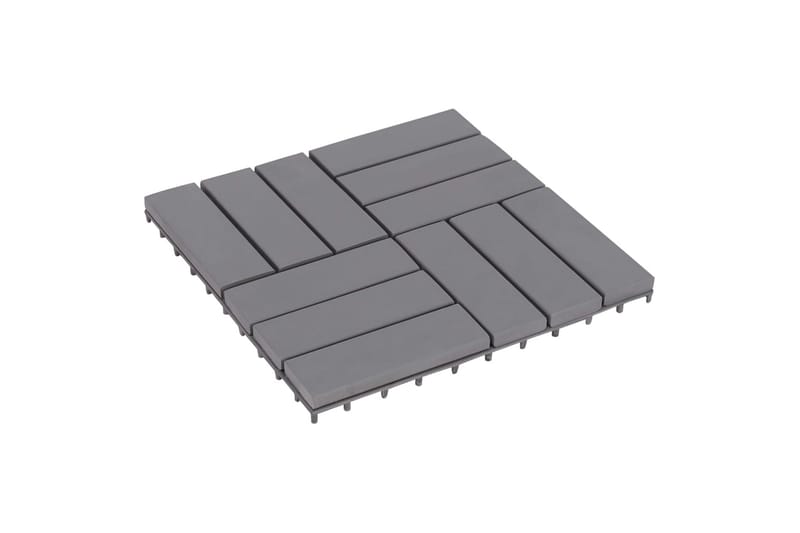 Terrassebord 20 stk gråvasket 30x30 cm heltre akasie - Grå - Hus & oppussing - Bygg - Gulv, vegg & tak - Gulv - Utegulv & tregulv