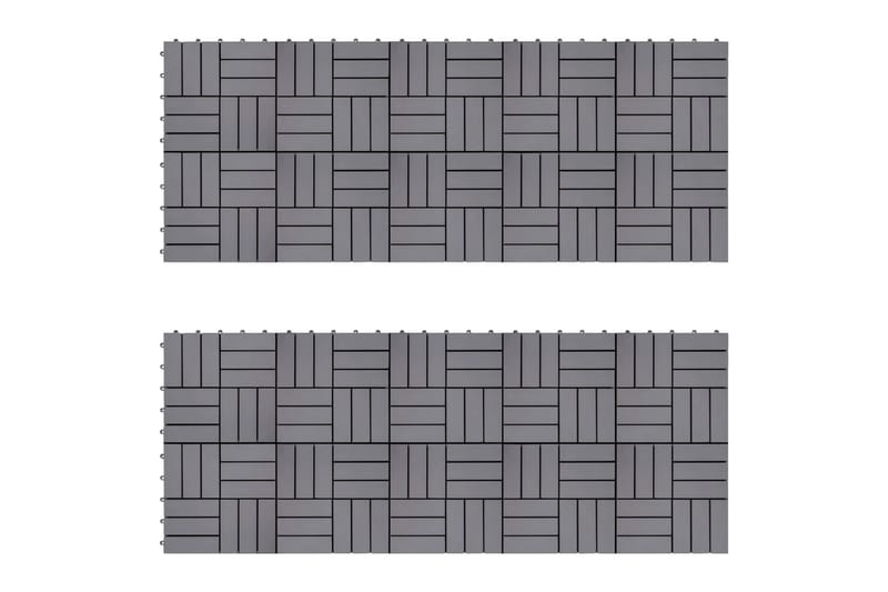 Terrassebord 20 stk gråvasket 30x30 cm heltre akasie - Grå - Hus & oppussing - Bygg - Gulv, vegg & tak - Gulv - Utegulv & tregulv
