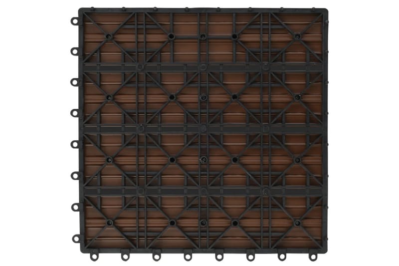 Terrassebord 22 stk 30x30cm 2 kvm WPC brun - Brun - Hus & oppussing - Bygg - Gulv, vegg & tak - Gulv - Utegulv & tregulv
