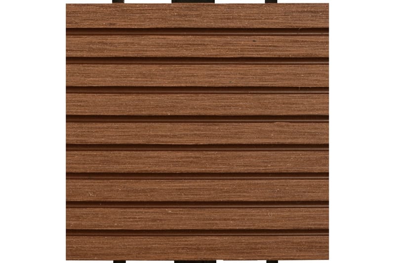Terrassebord 22 stk 30x30cm 2 kvm WPC brun - Brun - Hus & oppussing - Bygg - Gulv, vegg & tak - Gulv - Utegulv & tregulv
